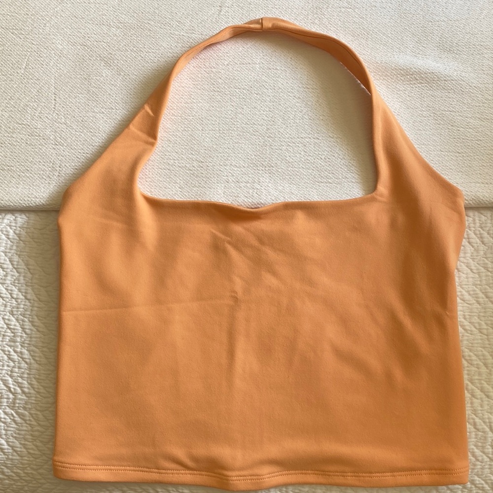 Abercrombie s Sherbet colored scuba halter top. Size medium. NWT